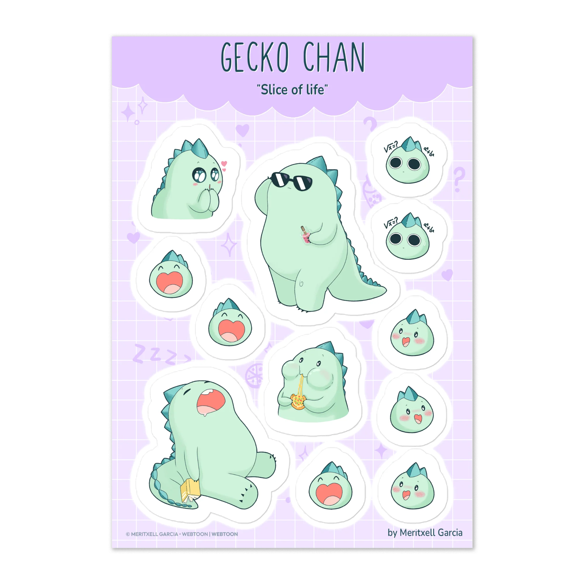 GECKO-CHAN - SLICE OF LIFE STICKERS