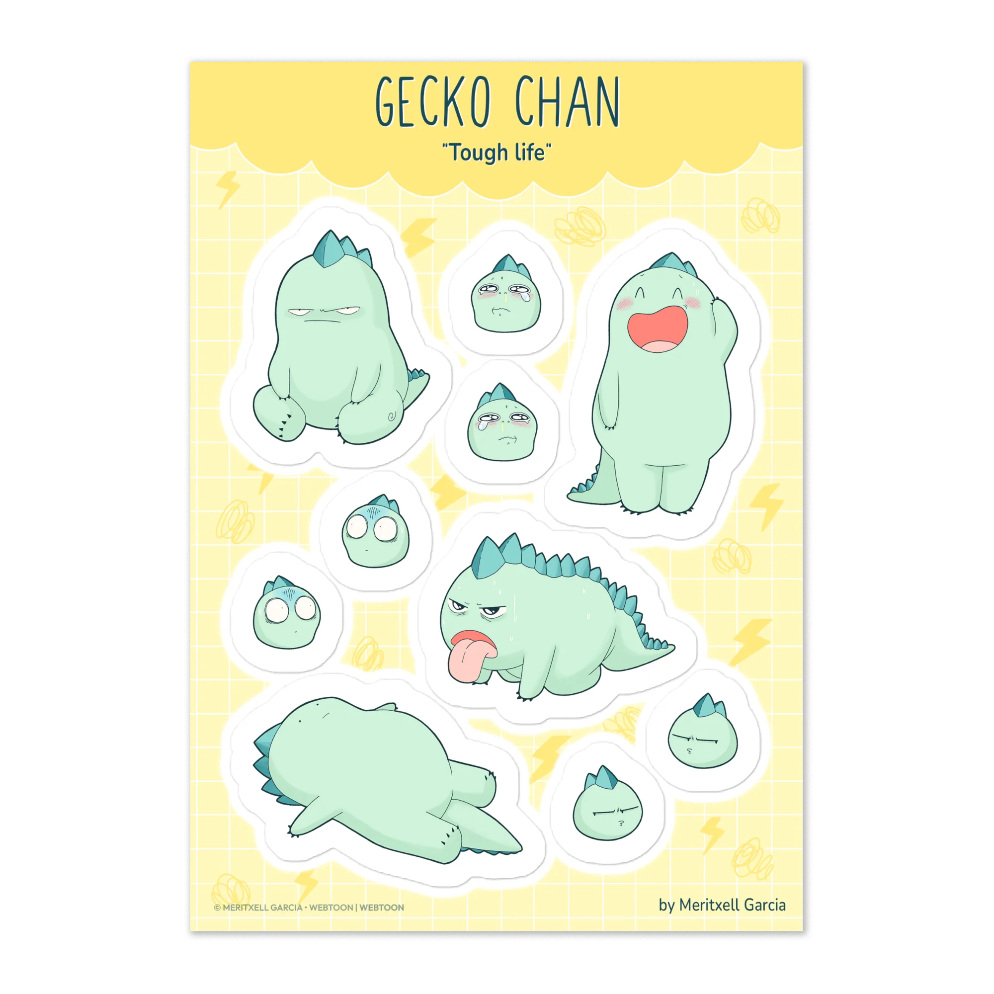 GECKO-CHAN - TOUGH LIFE STICKERS