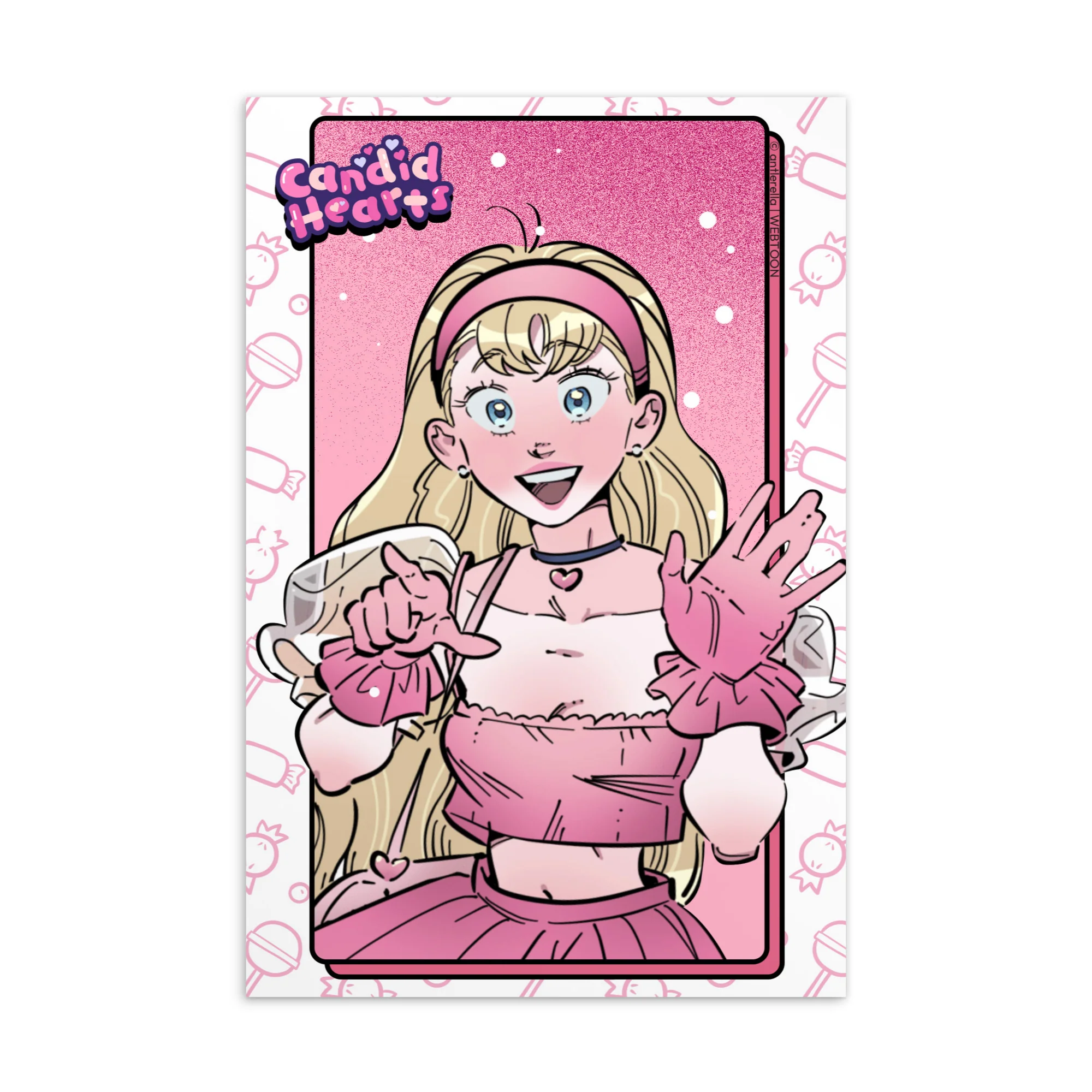 CANDID HEARTS - KITTY POSTCARD