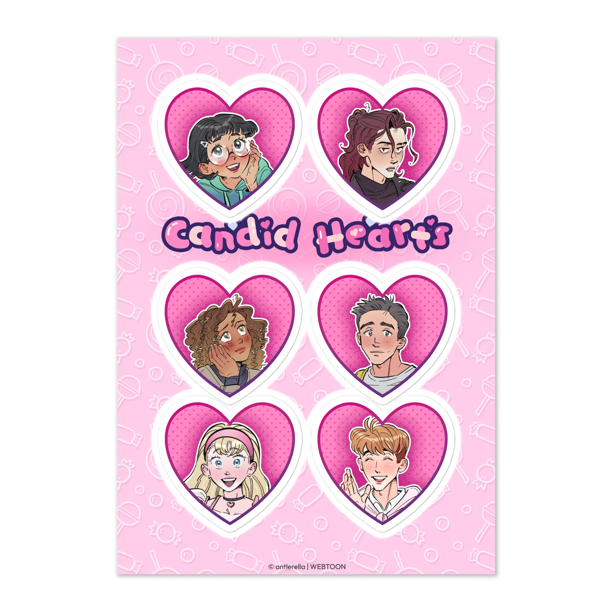 CANDID HEARTS #1 - STICKERS