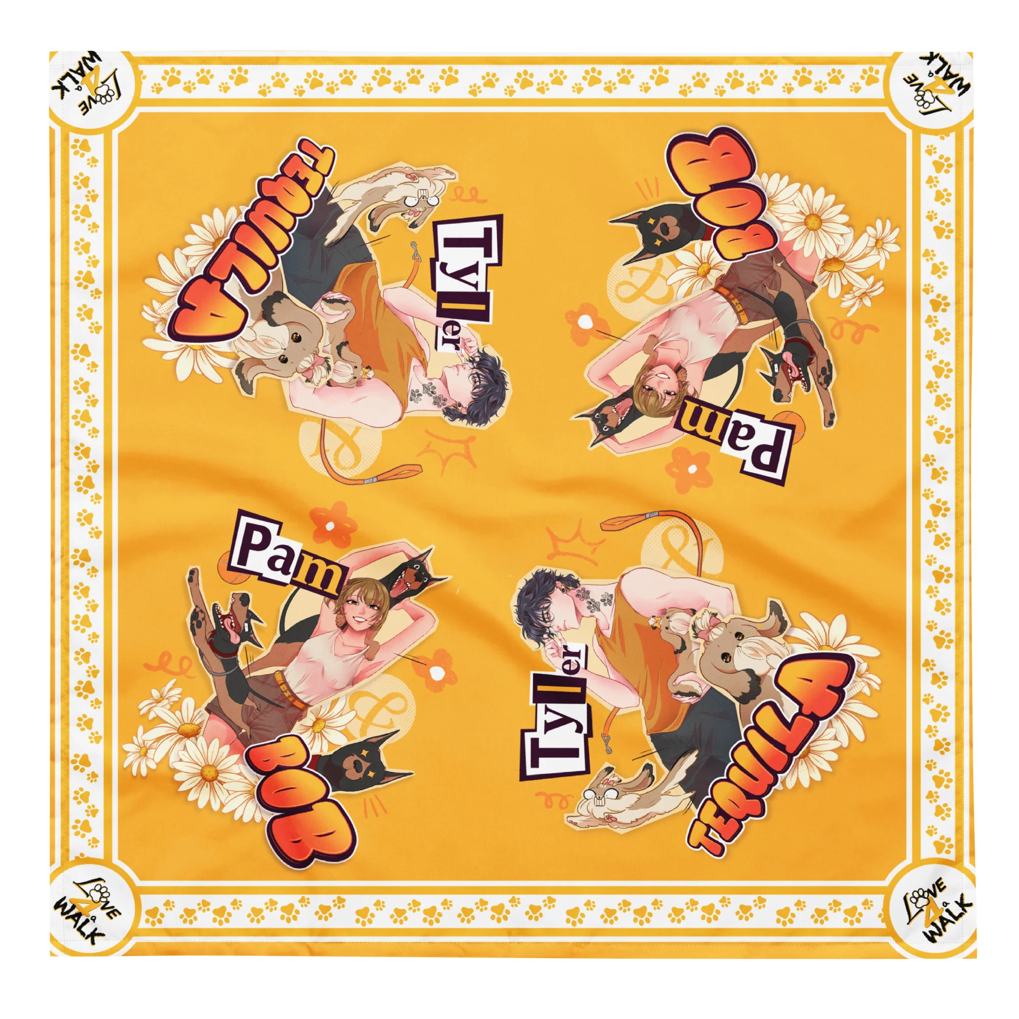 LOVE 4 A WALK - DOG BANDANA 4 LOVE 4 A WALK - DOG BANDANA