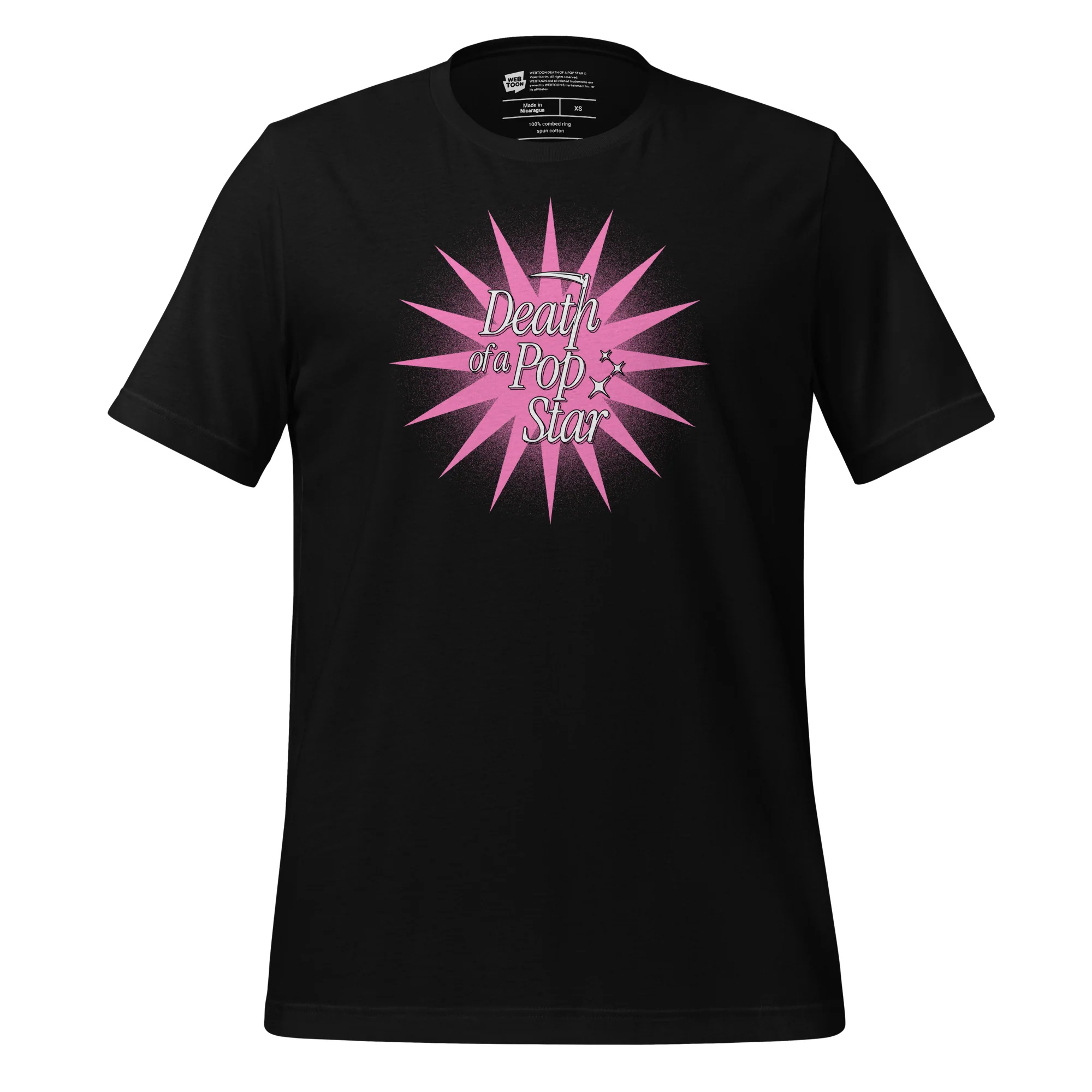 DEATH OF A POP STAR - PINK LOGO T-SHIRT