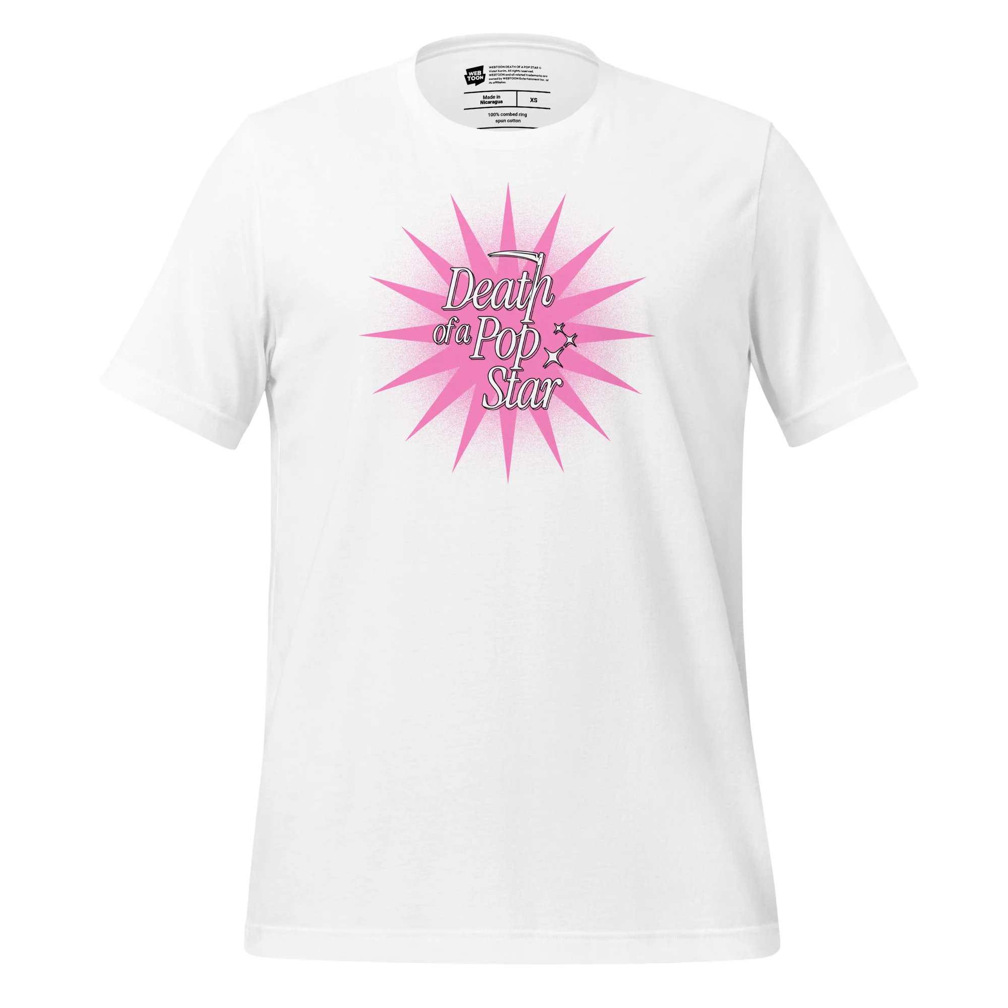 DEATH OF A POP STAR - PINK LOGO T-SHIRT