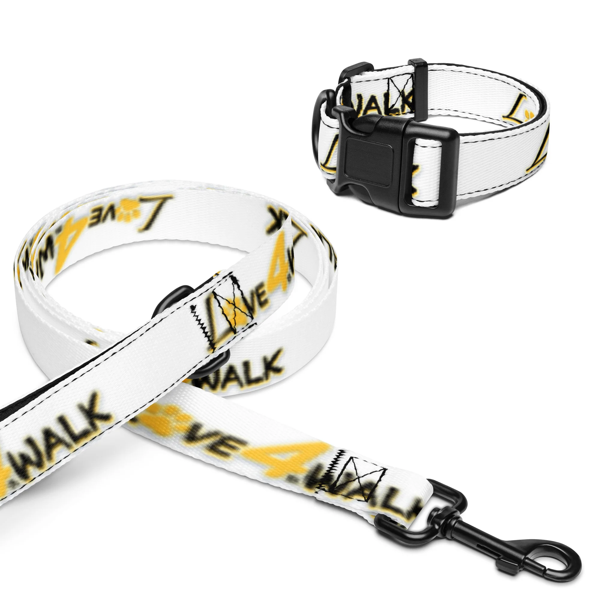 LOVE 4 A WALK - PATTERN #2 PET COLLAR & LEASH 4 LOVE 4 A WALK - PATTERN #2 PET COLLAR & LEASH