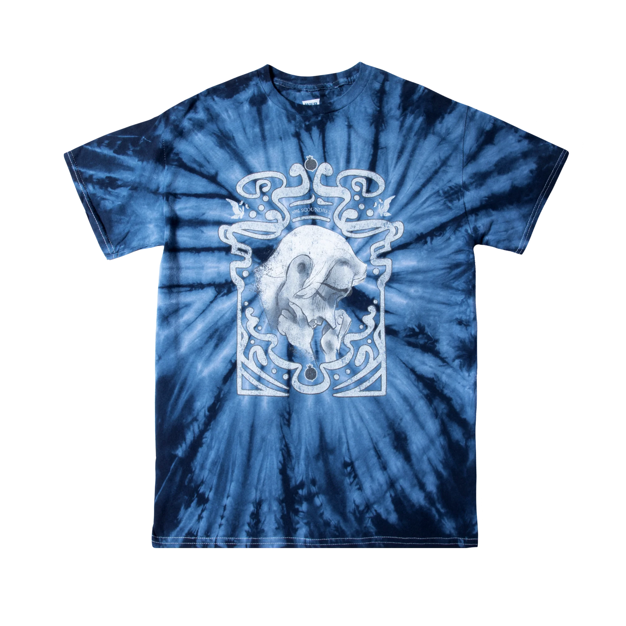 LORE OLYMPUS - HADES THE SCOUNDREL BLUE TIE DYE UNISEX T-SHIRT