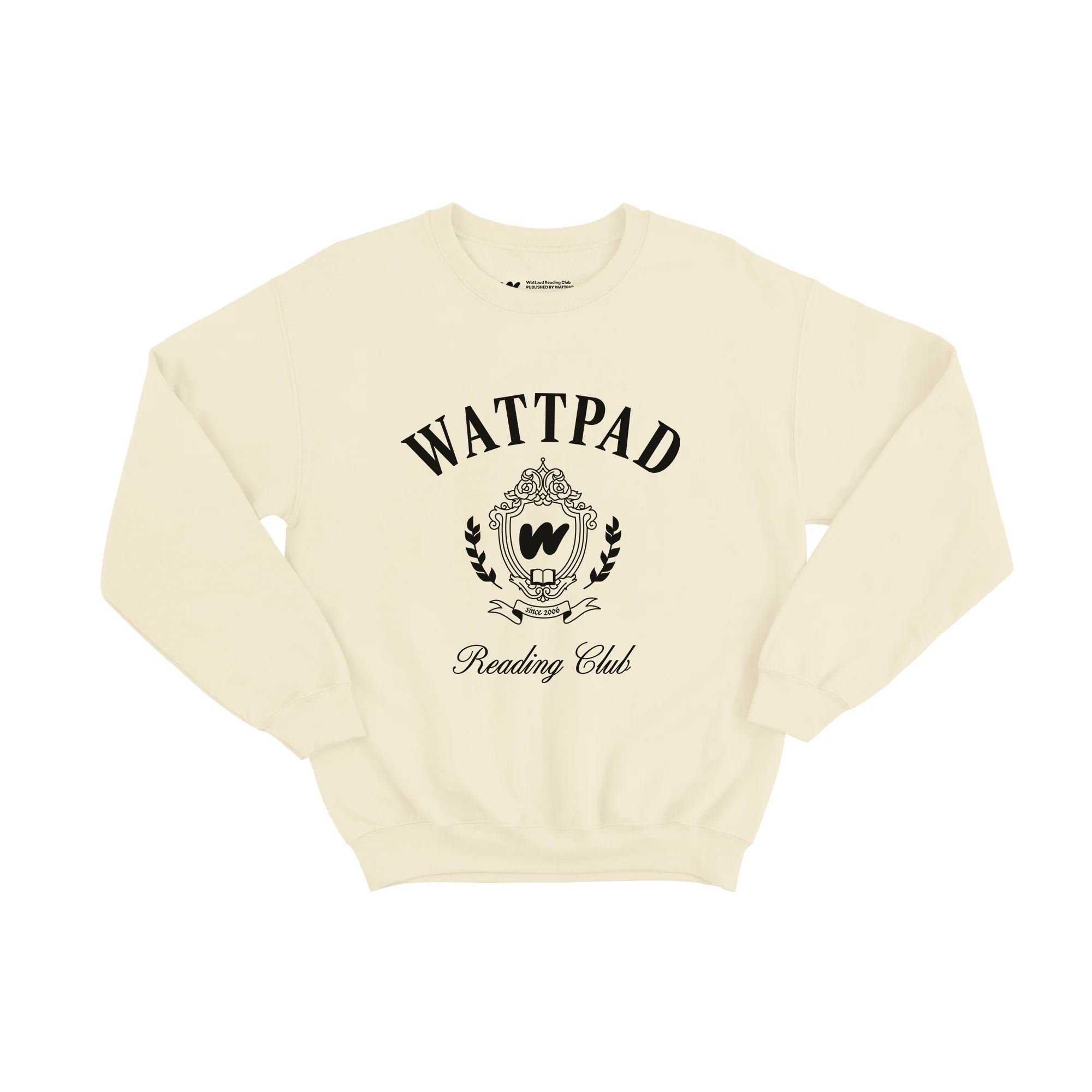 WATTPAD READING CLUB CREW NECK - BEIGE